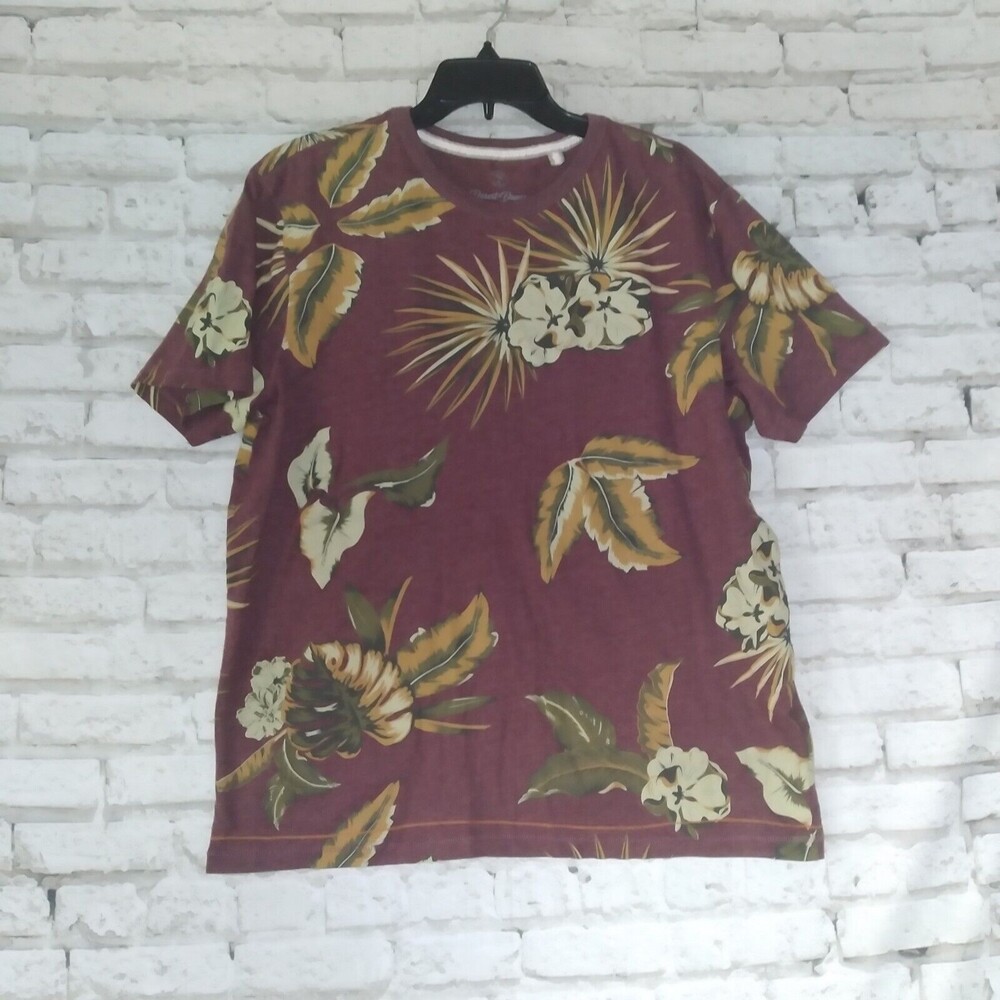 Desert Dunes Mens Shirt XL Floral Short Sleeve T Shirt Hawaii Aloha